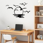  Black Flock Of Birds Metal Wall Art  Flying Birds Metal Wall Decor Modern 