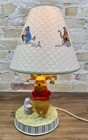 Vintage Y2k Winnie The Pooh Honey Pot Nursery Lamp Quilted Embroidered Shade 05