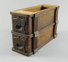 Vintage Antique White Sewing Machine Cabinet Wood Drawers With Frame 1930  s1 