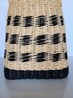 Seagrass Woven Basket Patterned Neutral   Black 9 92  X 13 75  Msrp  59 99 New