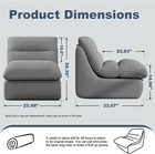 Bean Bag Chair  Double-layered For Adults  Comfortable Memory Foam Bean Bag Sofa