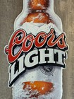 Vintage 2001 Coors Light Beer Bottle Embossed Metal Tin Sign 33 5in Die-cut