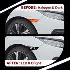 For 2016-2021 Honda Civic 10th Gen Front Side Marker Light Sequential Turn Drl