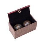 Bamboo Pattern Cyan Nuwa Marble Stone Chinese Healthy Exercise Massage Baoding