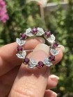 2 10ct Round Cut Simulated Ruby Women s Round Brooch Pin 14k White Gold Plated