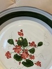 The Golden Rabbit Enamelware Geranium Jean Wilkes 15 5    Platter Round Tray