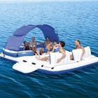 Free Pump   Bestway Coolerz Tropical Breeze 6 Person Floating Island-never Used