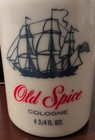 Old Spice Splash Cologne 4 3 4 Fl Ozoriginal Patent Pending Milk Glass Bottle 