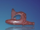 Rare Antique Sioux Catlinite Fish Effigy Pipe     Late 19th C  Native American