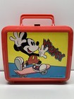 Vintage Disney Mickey Mouse Aladdin Plastic Lunch Box   Thermos Nos