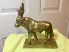 Nandi - Sacred Bull And Mount Of Hindu Lord Shiva - Brass Statue