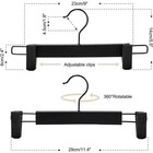 10 20 30 60 Pack Clothes Pants Hangers With 360    Swivel Hooks  Adjustable Clips