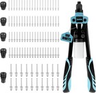 13  Rivet Gun  1 4 Pop Rivet Gun With 100 Pcs Rivets  Manual Hand Heavy Duty    