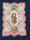 Antique Victorian Card lace  Poem    Envelope W  Bonus Calling Card Lot
