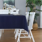 Navy Blue Rectangle Tablecloth 90 X 132 Wrinkle Free Waterproof Polyester Tab   