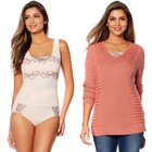 Rhonda Shear Lace-overlay Tank With Shelf Bra 2-pack 605017-j