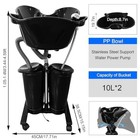 Professional Electric Pump Portable Shampoo Bowl W  2 Buckets home Salon Use