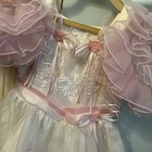 Vintage 90   s Ruffled  Pink And White Party Dress For Baby Girl Size 2