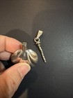 Vintage Mexico Sterling Silver Puffy Perfume Snuff Bottle Pendant
