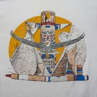 Vintage 90s Native American Totem Pole Eagle Tribal Graphic T-shirt Usa - Xl