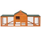 84   2-story Wooden Rabbit Hutch Bunny Cage Chicken Coop Guinea Pig Hamster Cage