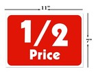 Sale 1 2 Half Price Sign Retail Store  Business Discount Promotion Message Signs