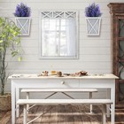 Autumn Alley Large Rustic Farmouse Mirror With Galvanized Accents  Vanity Mirror