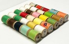 Lot Of 30 Vtg Polyester Thread On 225yd  Wooden Spools Mixed Brands New used