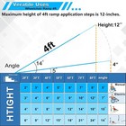 4ft Folding Wheelchair Ramp Nonslip Aluminum Portable Medical Mobility Threshold