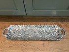 Vtg 1990 Arthur Court Bunny Serving Long Platter Rabbits Aluminum Pewter Easter