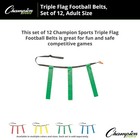 Champion Sports Quick Release Triple Flag Football Sets  10 And 12 Belts 