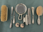 Antique Victorian Reed   Barton Sterling Silver Vanity Set