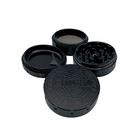 Stainless Steel Herb Grinder  black  Portable Herb Grinder With Magnetic Lid