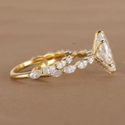 3ct Marquise Cut Simulated Diamond 14k Yellow Gold Plated Pretty Bridal-set Ring