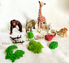Schleich Lot Chimp   Baby Polar Bear Giraffe Elephant Cheetah   Zoo Food New