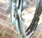 Ludwig Wfl 50   s Vintage Nickel Brass 14 Snare Hoops Pair Drop Gate Nice Shape 