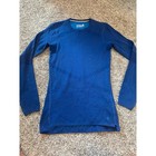 Smartwool Womens Intraknit 200 Thermal Merino Crew Blue Base Layer Top M A046