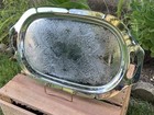 Vintage Art Deco Farber Bros Krome Kraft Serving Tray 16 75      Chrome Plated