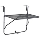  Balcony Table Black Steel Medium Foldable Balcony Table