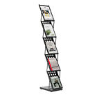 5-tier Foldable Magazine Newspaper Display Stand Book Storage Rack Portable