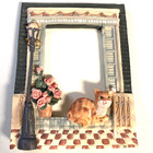 Vintage Kitten Cat In Doorway Picture Frame 3d Cottagecore 4 5 X5 5 Resin