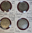 Great Britain 1947 - 1967 Florin   2 Shillings Vf - Bu Condition 14 Coin Lot