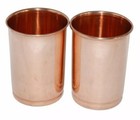 100  Copper Drinking Glass Cup Tumbler Mug 300 Ml Ayurveda Health Yoga Free Ship