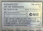 Kenwood Tk8180-k Uhf 25 Watt 128 Ch Mobile Radio Tk-8180 W oem Mic Buy 1-9 Units