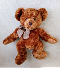 Plush Teddy Bear Brown Russ Berrie Harvest Moon W  Bow Soft Stuffed Bear Toy 15 
