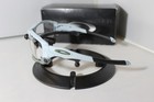 New Oakley Racing Jacket Gp75 Collection Matte Blue Ice clear Vented  Oo9171-13