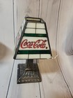Coca Cola Tiffany Style Tea Light Candle Lamp Holder Vintage 8  Coke Collectible