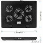 12-15 6 Inch Laptop Cooling Pad 5 Fans Gaming Notebook Cooler Led Fan Dual Usb