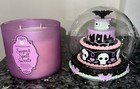 2025 Bath body Works Halloween Cake Sugar Spell Glass Lid 3 Wick Candle