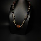 Nepalese Ancient Tibetan Dzi Beads Old Agate Multiple Totem Amulet Necklace  199